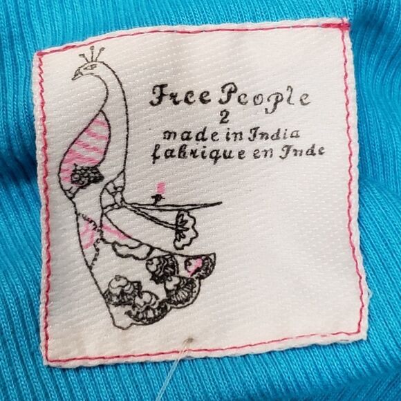 🔹️NWT Free People Green & Turquoise Silk & Sequin Sleeveless Top Size 2 - Picture 13 of 14